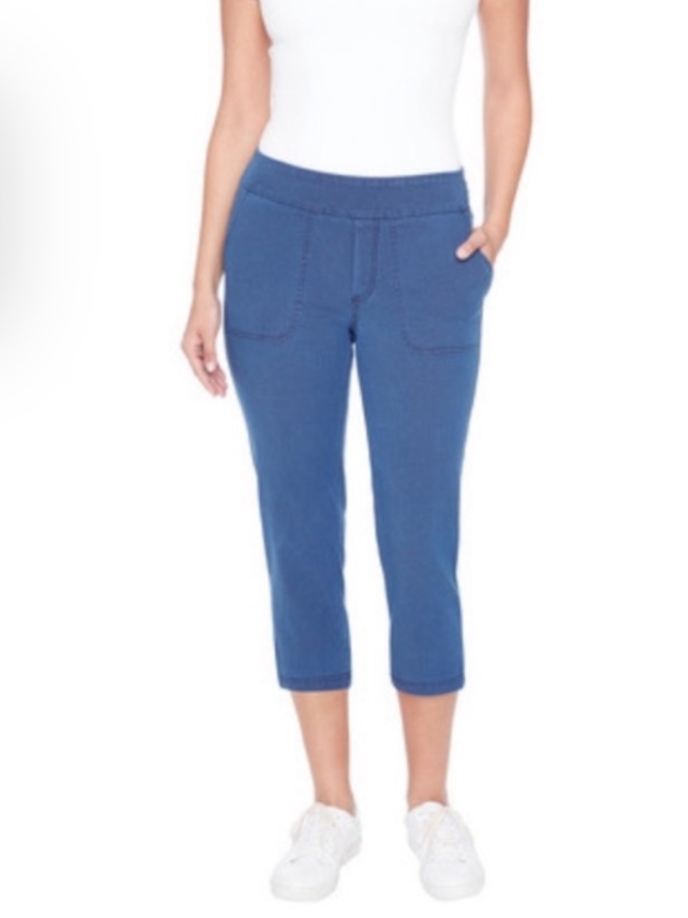 ☀️Up! Pull On Stretch Capri Pants Blue XS